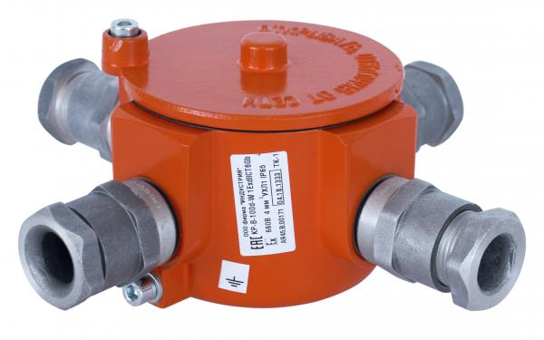 Коробка взрывозащищенная КР-В-100Д без колодки,   КР-В-100Д колодка винтовая,   КР-В-100Д Wago,   КР-В-100Е колодка винтовая